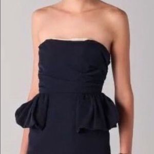 Marc Jacobs corset peplum party dress navy blue